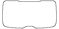 Volvo EX40 (NA) Window 2024 - Rear Window (Edge exceeds the innder side of black cermic by 3mm)