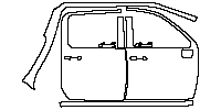 Chevrolet Silverado HD 3500 HD 2015 - (right) Door+Rear Fender+Side Skirt
