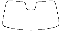 Avatr Avatr 07 Windows 2024 - Windshield (inside) (with mirror and dotted area cutout , Edge ends at the inner side of dotted ar