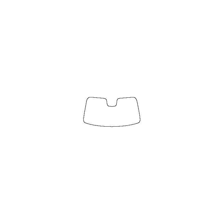 Avatr Avatr 07 Windows 2024 - Windshield (inside) (with mirror and dotted area cutout , Edge ends at the inner side of dotted ar