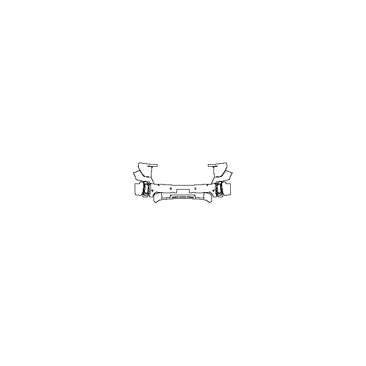 GMC Sierra HD 3500 HD 2024 - Bumper+Headlamp (with License plate cutout , with 4 PDC)