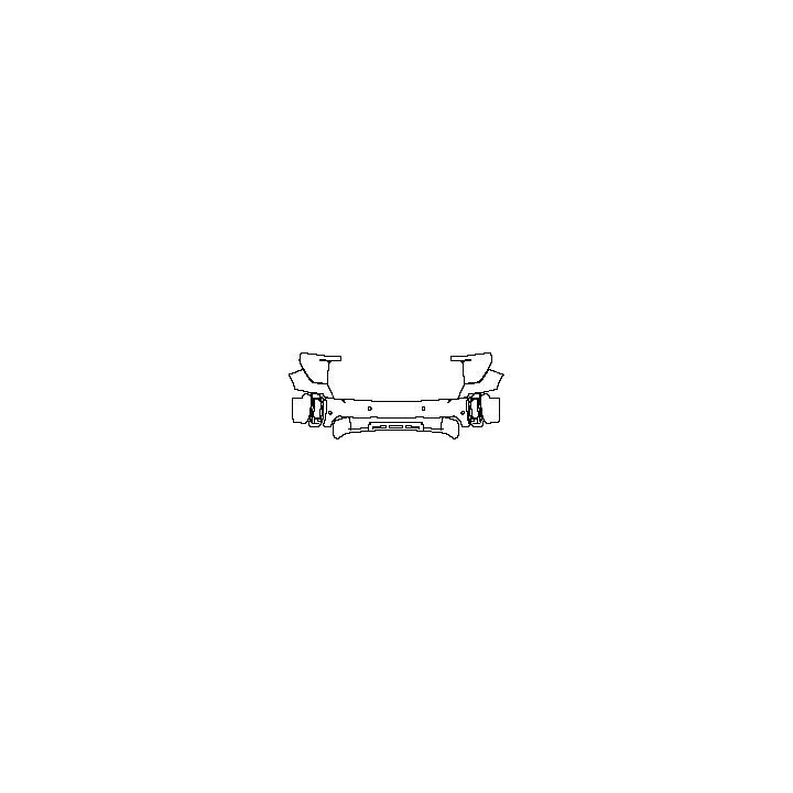 GMC Sierra HD 3500 HD 2024 - Bumper+Headlamp (without License plate cutout , with 4 PDC)