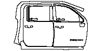 GMC Sierra HD 3500 HD 2024 - (right) Door+Rear Fender+Side Skirt (with ''AT4 HD'' emblem on front door)