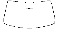 Lexus LBX (EU) Window 2024 - Windshield (inside) (with mirror and dotted area cutout, Edge exceeds the innder side of black cerm