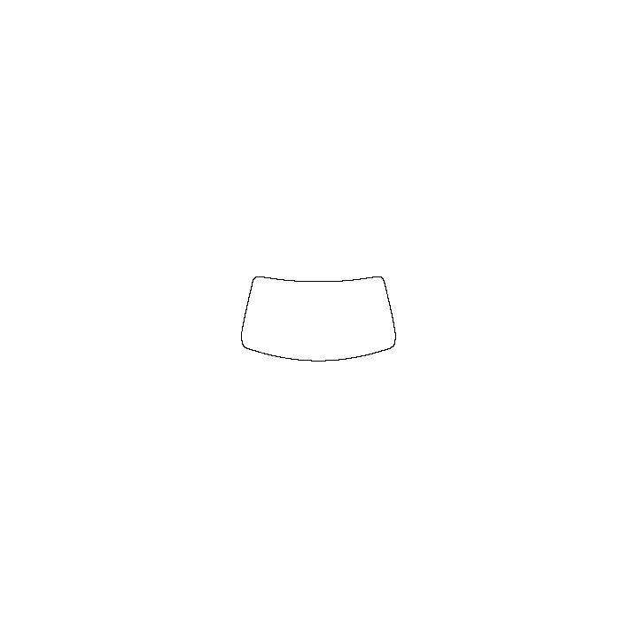 Lexus LBX (EU) Window 2024 - Windshield (inside) (without mirror and dotted area cutout, Edge exceeds the innder side of black c