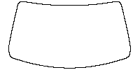 Lexus LBX (EU) Window 2024 - Windshield (inside) (without mirror and dotted area cutout, Edge exceeds the innder side of black c