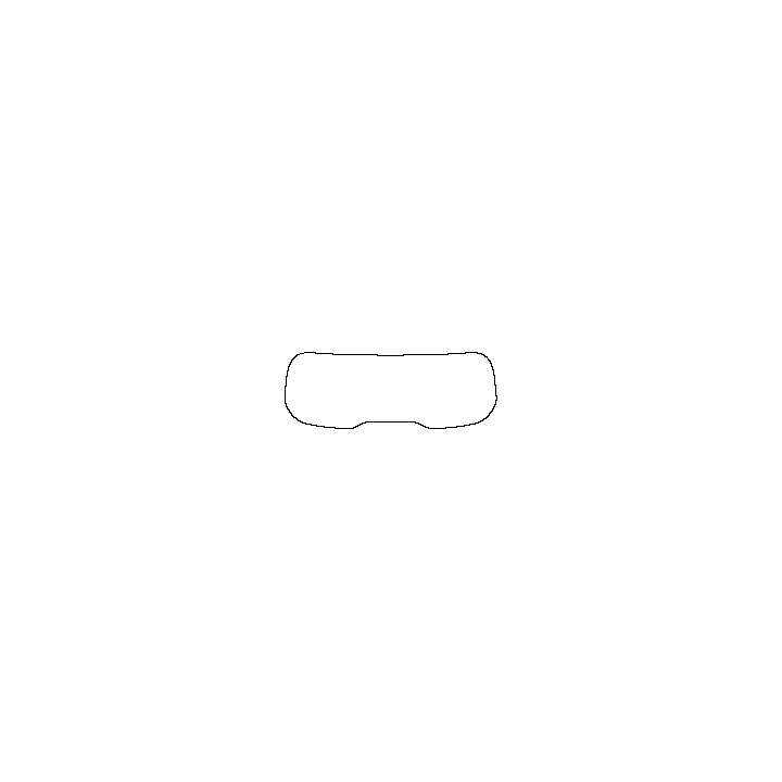 Lexus LBX (EU) Window 2024 - Rear Window (Edge ends at the inner side of dotted area)