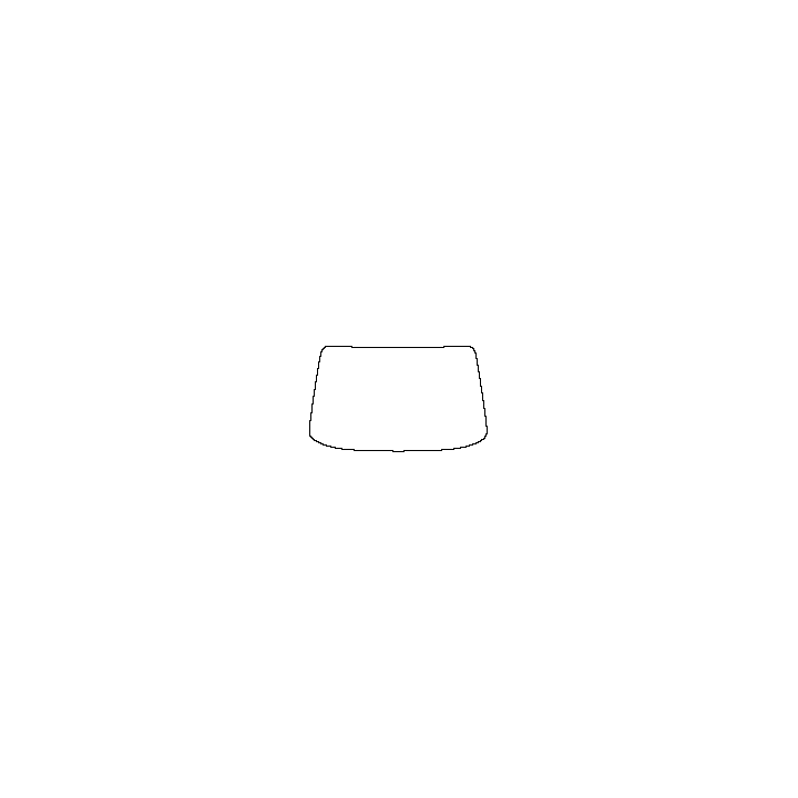 Subaru Impreza (US) Window 2024 - Windshield (inside) (without mirror and dotted area cutout, Edge exceeds the innder side of bl