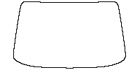 Subaru Impreza (US) Window 2024 - Windshield (inside) (without mirror and dotted area cutout, Edge exceeds the innder side of bl
