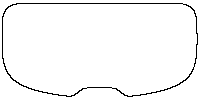 Subaru Impreza (US) Window 2024 - Rear Window (Edge ends at the inner side of dotted area)