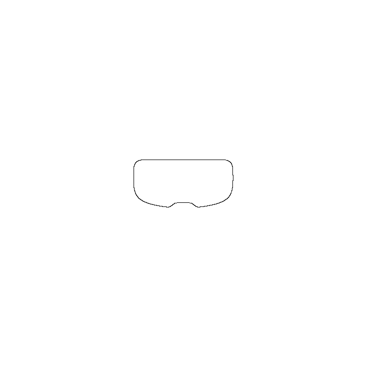 Subaru Impreza (US) Window 2024 - Rear Window (Edge ends at the inner side of dotted area)