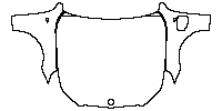 BMW 5 Series Sedan 2011 - Hood+Fender (Split design, for 60in width materials. , with ''M'' emblem on fender,with charging port)