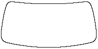 Toyota Grand Highlander (US) Window 2024 - Windshield (inside) (without mirror and dotted area cutout)