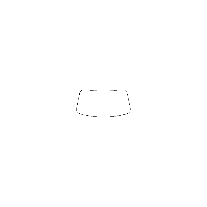 Lincoln Nautilus (US) Window 2024 - Windshield (inside) (without mirror and dotted area cutout, Edge exceeds the innder side of