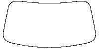 Lincoln Nautilus (US) Window 2024 - Windshield (inside) (without mirror and dotted area cutout, Edge exceeds the innder side of