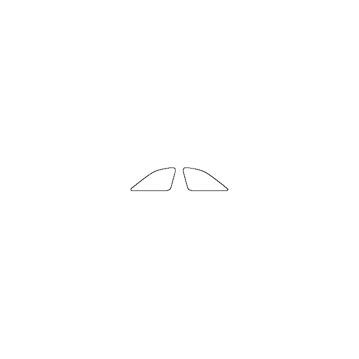 Lincoln Nautilus (US) Window 2024 - Rear Quarter (Edge ends at the inner side of dotted area)