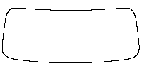 Lincoln Nautilus (US) Window 2024 - Rear Window (Edge ends at the inner side of dotted area)