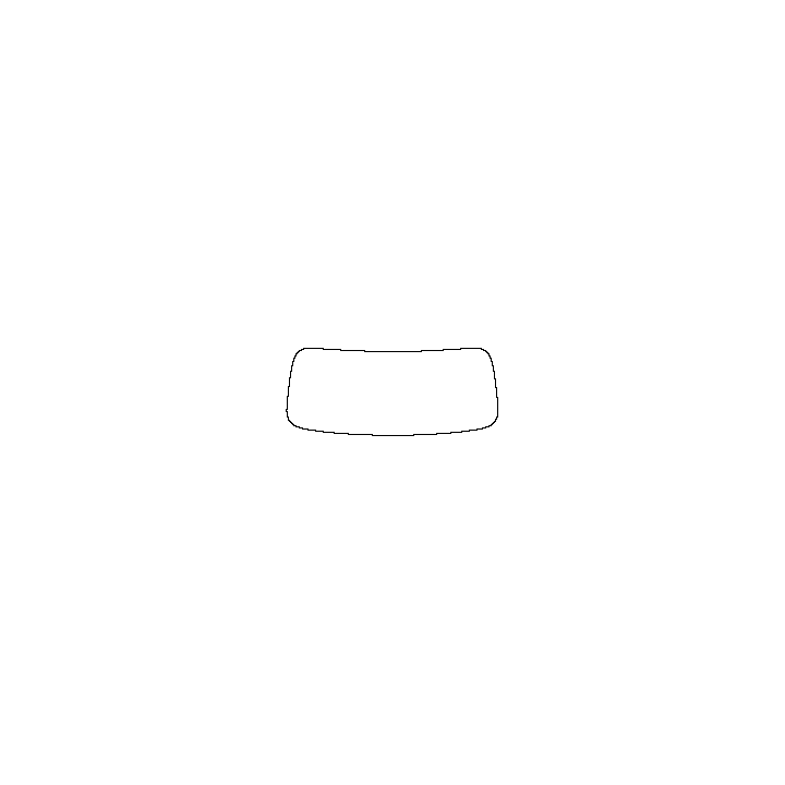 Lincoln Nautilus (US) Window 2024 - Rear Window (Edge exceeds the innder side of black cermic by 3mm)