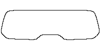 Deepal G318 Windows 2024 - Rear Window (Edge ends at the inner side of dotted area)