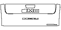 GMC Sierra HD 3500 HD 2024 - Trunk Lid (with ''GMC'' , ''SIERRA'' , ''DENALI'' emblems)