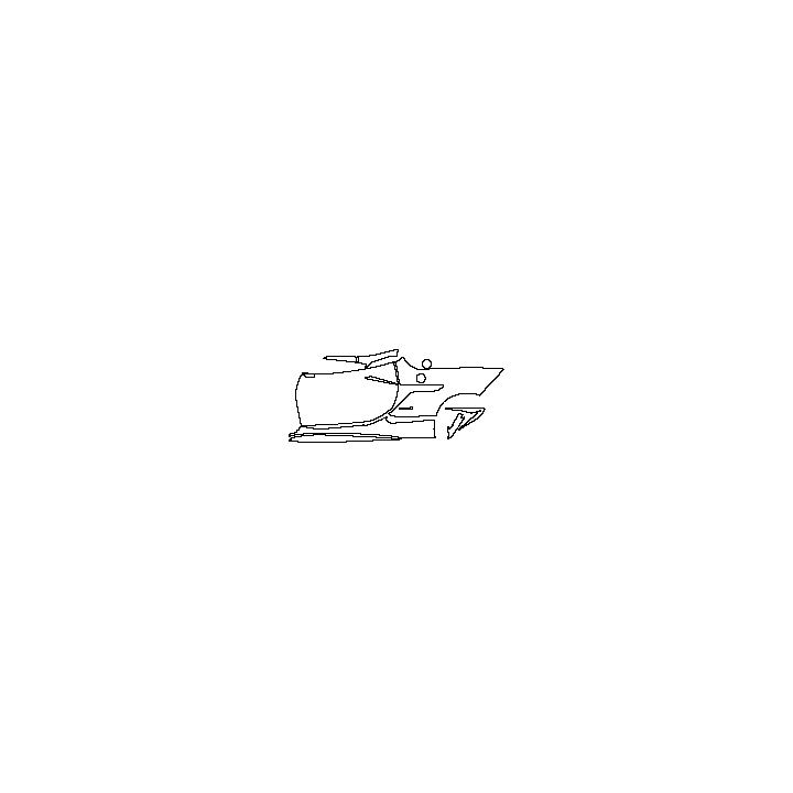 Chevrolet Corvette ZR1 2019 - (left) Door+Rear Fender+Side Skirt