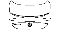 Mercedes-Benz CLA Sedan 2025 - Trunk Lid (with Spoiler , with '' CLA XXX+'' emblem)