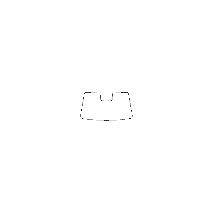 BYD Sealion 05 (CN) DM-i 2025 - Windshield (inside) (with mirror and dotted area cutout , Edge exceeds the innder side of black