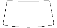 BYD Sealion 05 (CN) DM-i 2025 - Windshield (without mirror cutout , Edge ends at the inner side of dotted area)