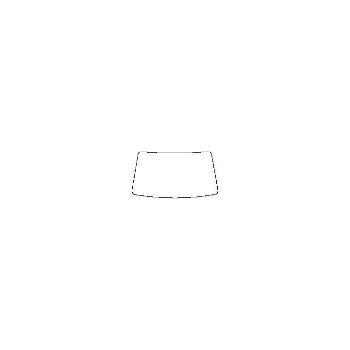 BYD Sealion 05 (CN) DM-i 2025 - Windshield (without mirror cutout , Edge ends at the inner side of dotted area)