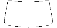 Peugeot 5008 (EU) Window 2025 - Windshield (inside) (without mirror and dotted area cutout, Edge ends at the inner side of dotte