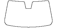 Peugeot 5008 (EU) Window 2025 - Windshield (inside) (with mirror and dotted area cutout, Edge exceeds the innder side of black c