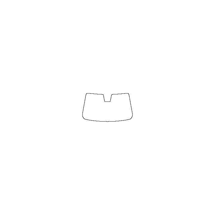 Peugeot 5008 (EU) Window 2025 - Windshield (inside) (with mirror and dotted area cutout, Edge exceeds the innder side of black c
