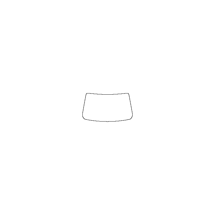 Peugeot 5008 (EU) Window 2025 - Windshield (inside) (without mirror and dotted area cutout, Edge exceeds the innder side of blac