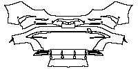 Mercedes-Benz CLA Sedan 2025 - Rear Bumper (for US license plate cutout, with 6 PDC)