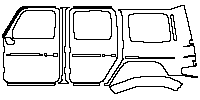 Mercedes-Benz G Class AMG G63 2013 - (left) Door+BC Pillar+Rear Fender (with ''AMG'' emblem on rear fender)
