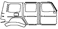 Mercedes-Benz G Class AMG G63 2013 - (right) Door+BC Pillar+Rear Fender (with ''G63'' emblem on rear fender)