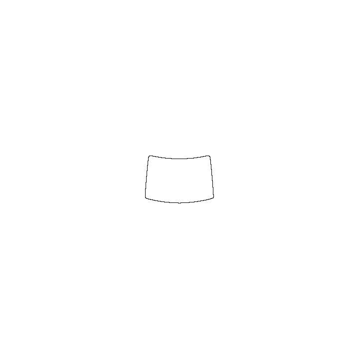Volkswagen California (EU) Window 2025 - Windshield (inside) (without mirror and dotted area cutout, Edge exceeds the innder sid