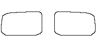 Volkswagen California (EU) Window 2025 - Rear Quarter (Edge ends at the inner side of dotted area)