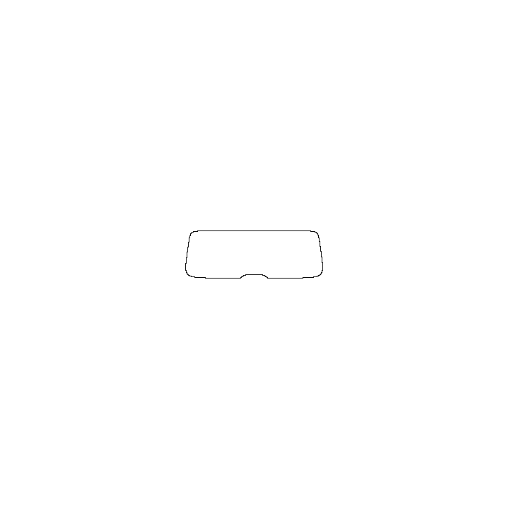 Volkswagen California (EU) Window 2025 - Rear Window (Edge ends at the inner side of dotted area)