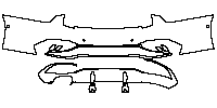 Audi A6 A6 2012 - Rear Bumper (with 4 PDC , Single-side exhaust)