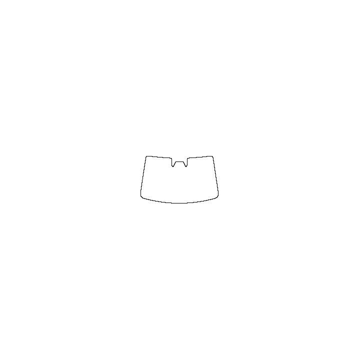 NIO ET9 Window 2025 - Windshield (inside) (with mirror and dotted area cutout, Edge ends at the inner side of dotted area)