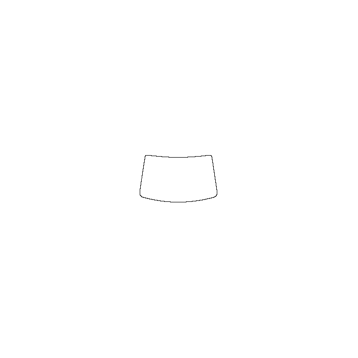 NIO ET9 Window 2025 - Windshield (inside) (without mirror and dotted area cutout, Edge ends at the inner side of dotted area)