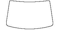 NIO ET9 Window 2025 - Windshield (inside) (without mirror and dotted area cutout, Edge ends at the inner side of dotted area)