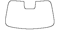 BYD Seal 05 DM-i 2025 - Windshield (inside) (with mirror and dotted area cutout , Edge ends at the inner side of dotted area)