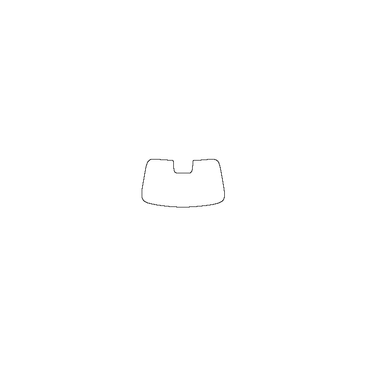 BYD Seal 05 DM-i 2025 - Windshield (inside) (with mirror and dotted area cutout , Edge ends at the inner side of dotted area)
