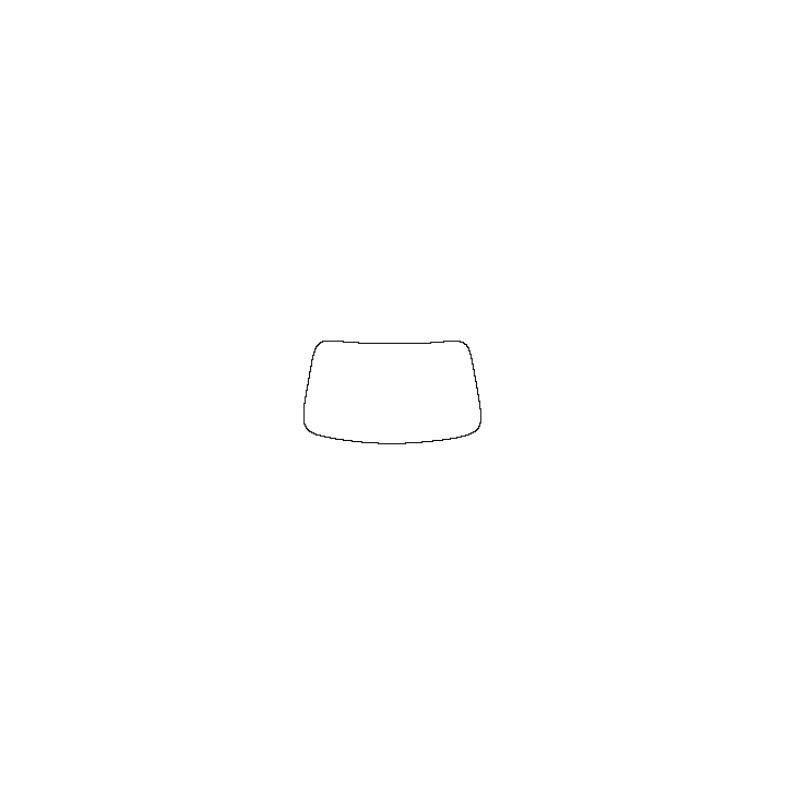 BYD Seal 05 DM-i 2025 - Windshield (inside) (without mirror cutout , Edge ends at the inner side of dotted area)