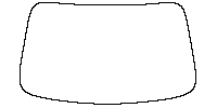 BYD Seal 05 DM-i 2025 - Windshield (inside) (without mirror cutout , Edge ends at the inner side of dotted area)