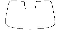 BYD Seal 05 DM-i 2025 - Windshield (inside) (with mirror and dotted area cutout , Edge exceeds the innder side of black cermic b