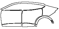 Ford Mach-E (CN) GT 2021 - (left) Door+Side Skirt+Rear Fender (without model emblem)