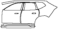 BMW iX3 M Sport 2021 - (left) Door+Rear Fender+Side Skirt